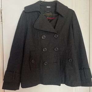 Women’s Charcoal Gray Pea Coat